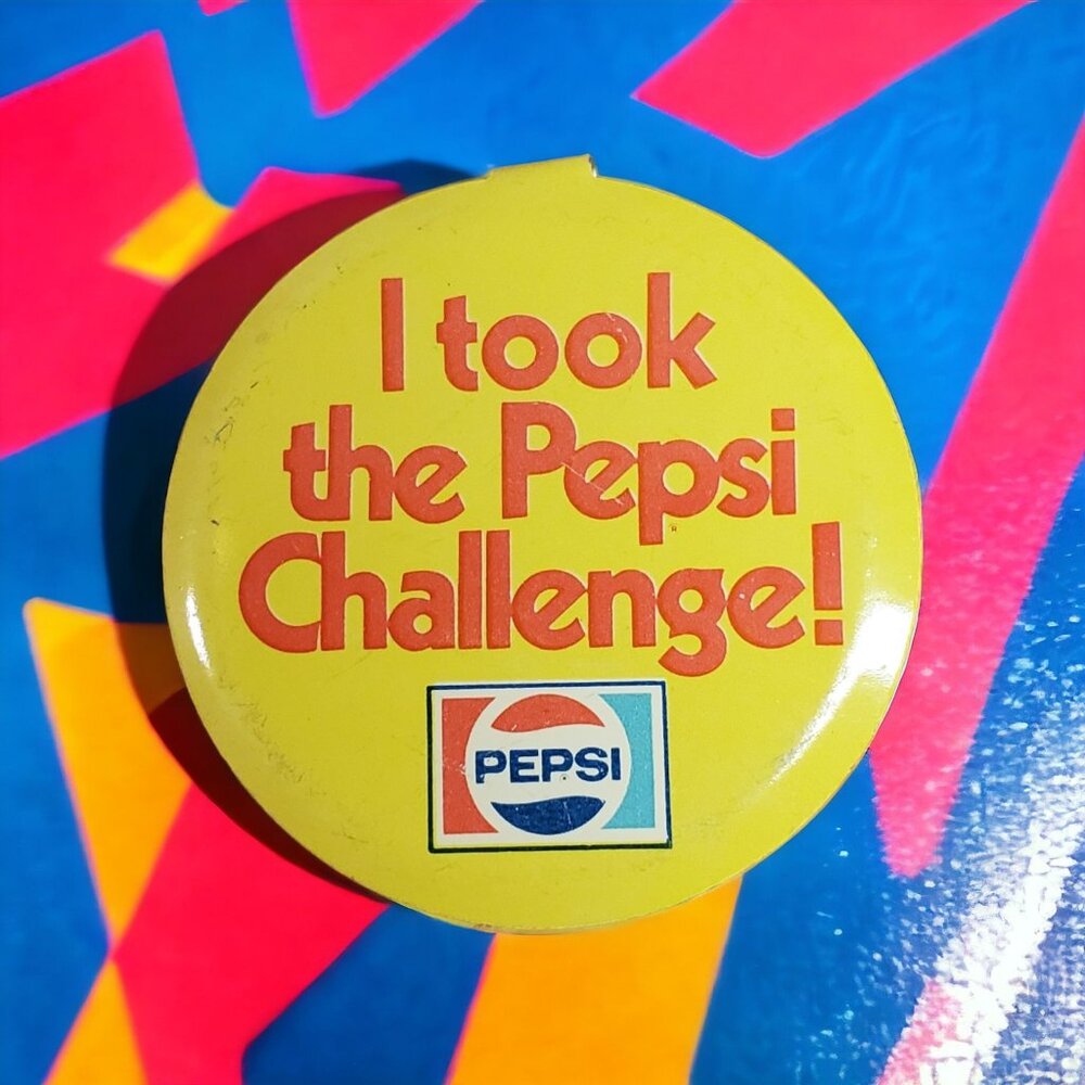 VTG "I Took The Pepsi Challenge" Collectible Badge Button 1980s Nostalgic Logo